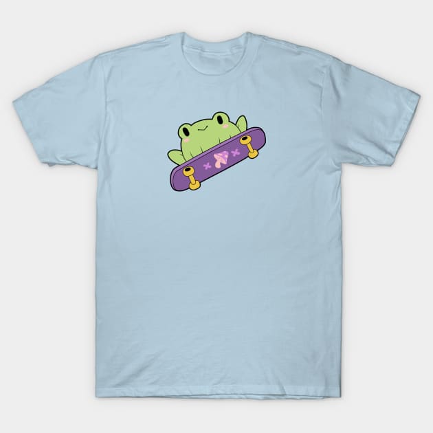 Cute skater frog T-Shirt by ElectricFangs